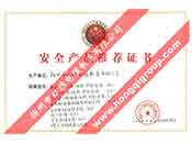 國家安全生產(chǎn)監督管理局研究中心《安全產(chǎn)品推薦證書(shū)》